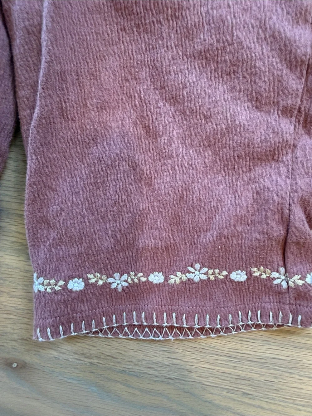 Children's Smocked Two-Piece Pajama Set in Dusty Mauve